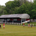 Keanie Park, Johnstone Burgh Scottish Non League Football with distinctive barrel-roofed stand
