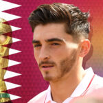 Josh Cavallo next to the World Cup