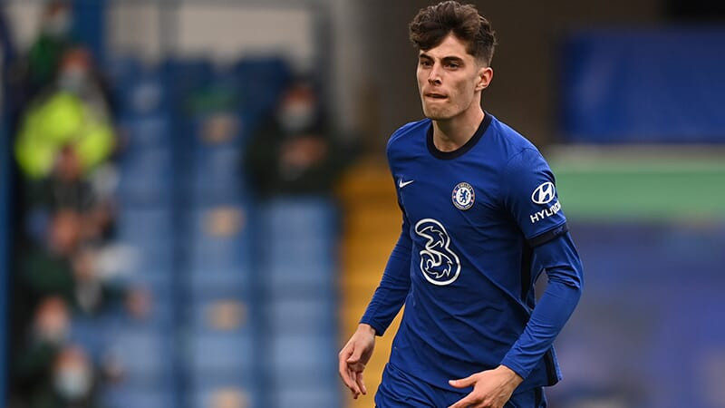 Kai Havertz in an Arsenal jersey, included in the highest paid Premier League players rankings.