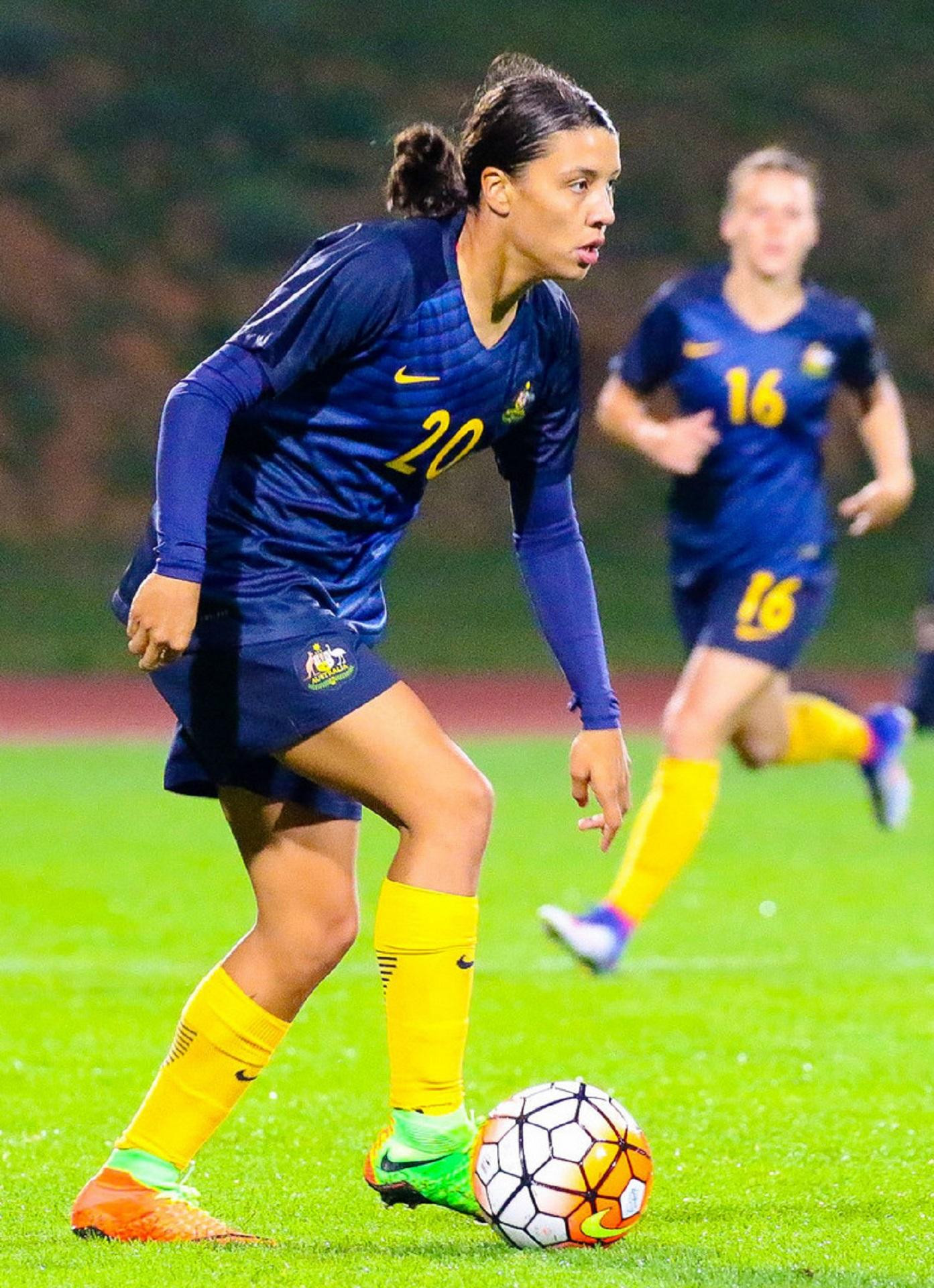 Sam Kerr in Chelsea uniform
