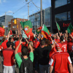 Fans celebrating the Euro 2016 victory in Little Portugal