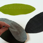 Sewing fabric panels to make a DIY football
