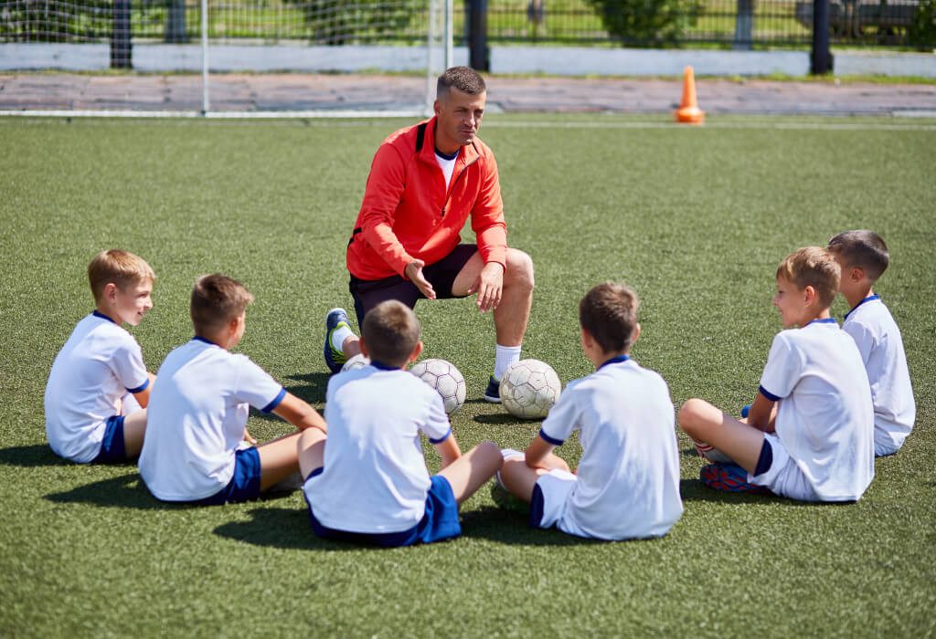 Coach Holding a Pre Trial Briefing