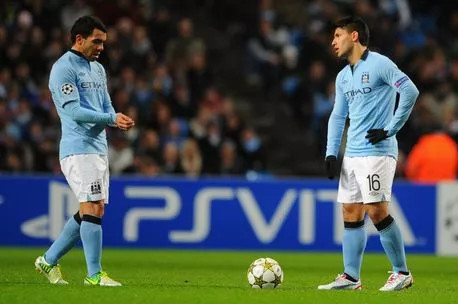 Sergio Aguero and Carlos Tevez