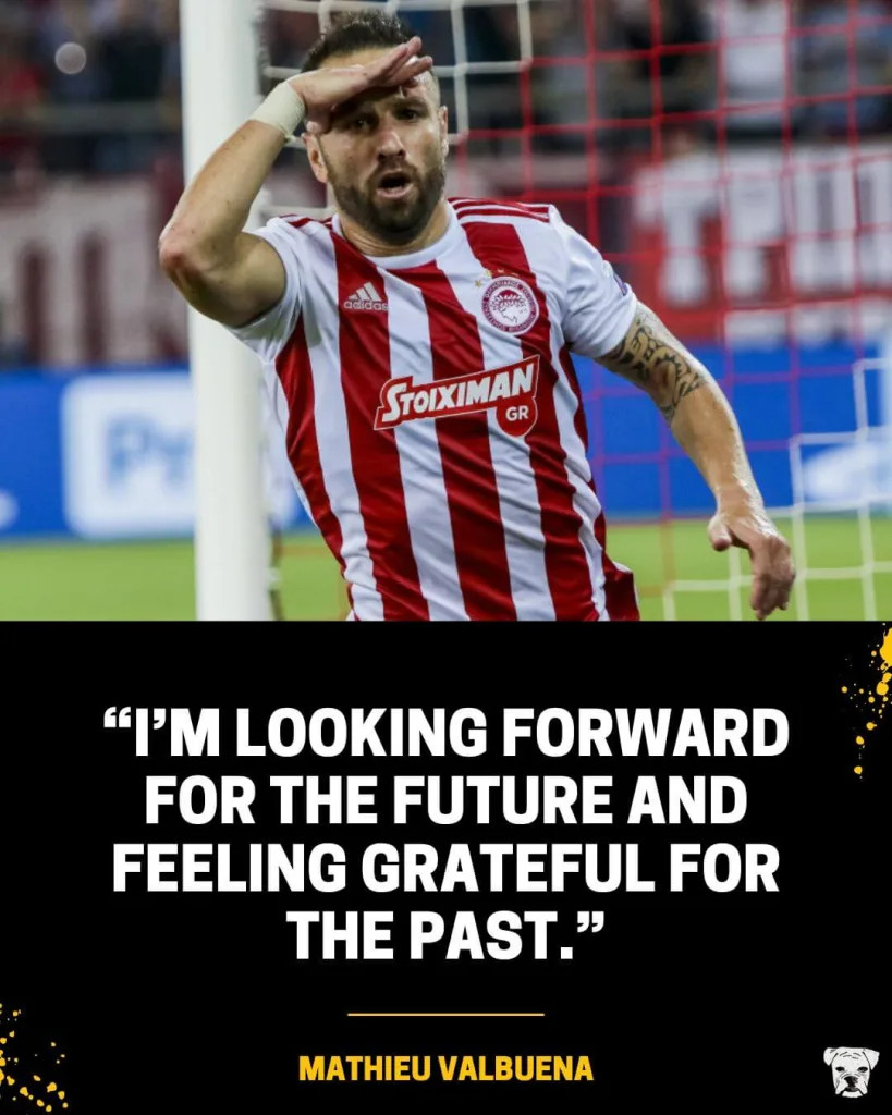 Mathieu Valbuena says: “I’m looking forward for the future and feeling grateful for the past.”