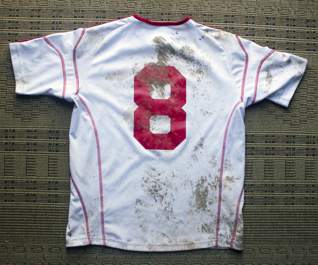 muddy football shirt