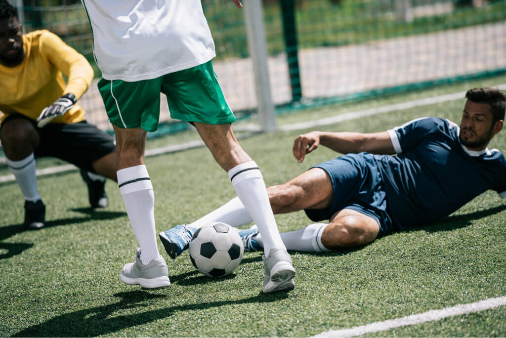 A Match Happening For Football Trials
