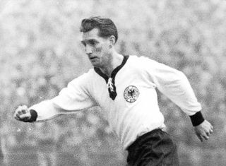 German footballer Fritz Walter circa 1950 An elegant and devastating attacking midfielder