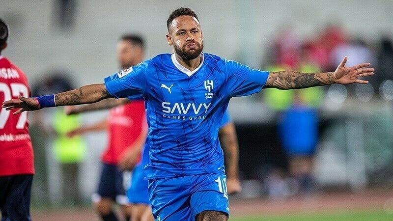 Neymar Jr. in Al Hilal colors, a lucrative transfer for one of the highest paid footballers