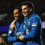 Danilo of Rangers FC celebrates scoring a goal