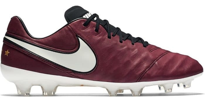 Nike Tiempo Legend 6 Andrea Pirlo Special Edition football boots in Merlot Red with gold accents