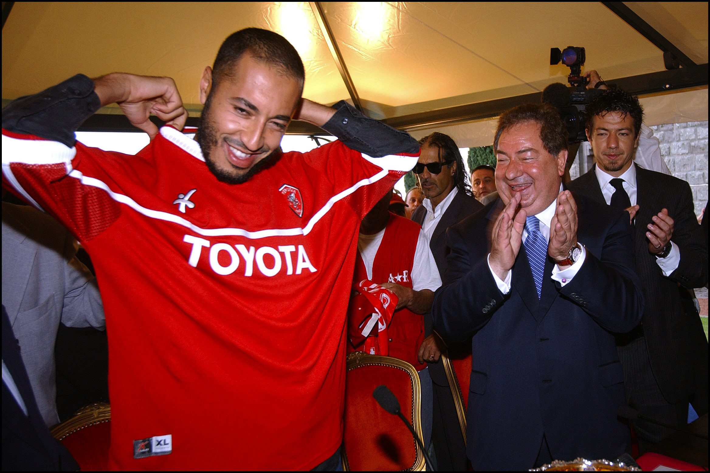 Perugia owner Luciano Gaucci (right) played a huge role in bringing Saadi in