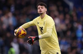 James Trafford holds the ball against Portsmouth