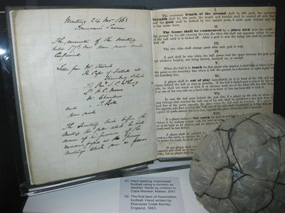 original laws of the game fa football rules book 1863