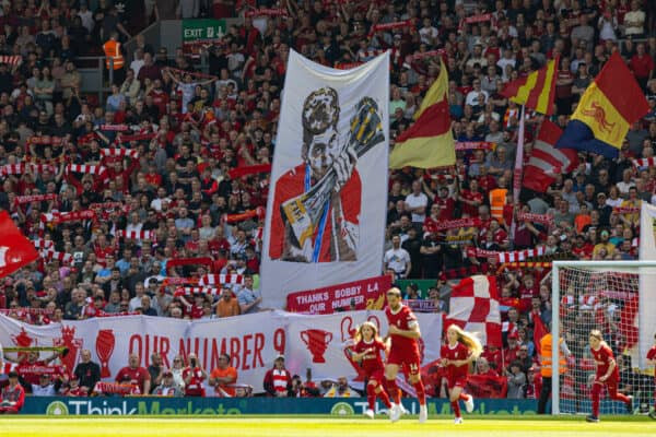 LIVERPOOL, ENGLAND - Saturday, May 20, 2023: Liverpool supporters