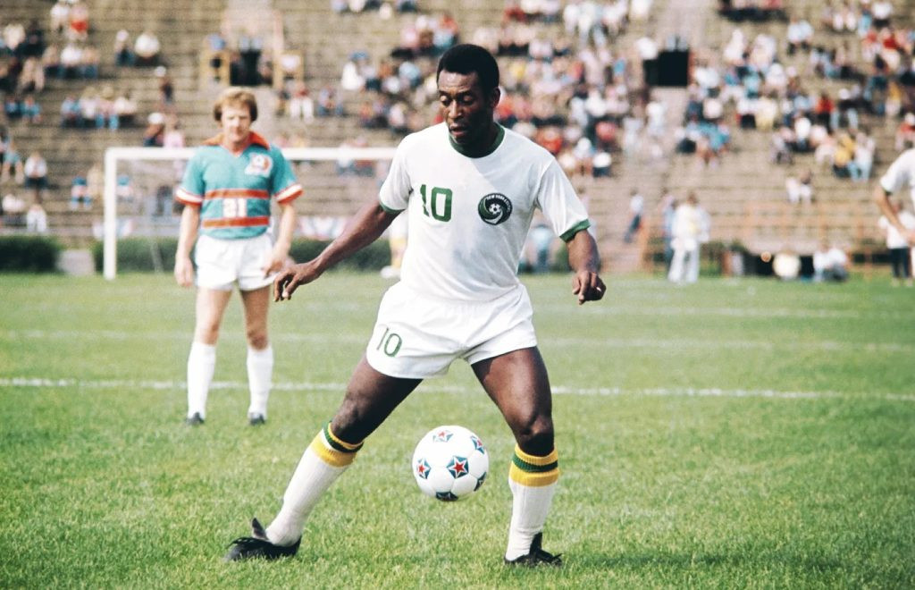 Pele with The New York Cosmos in 1975