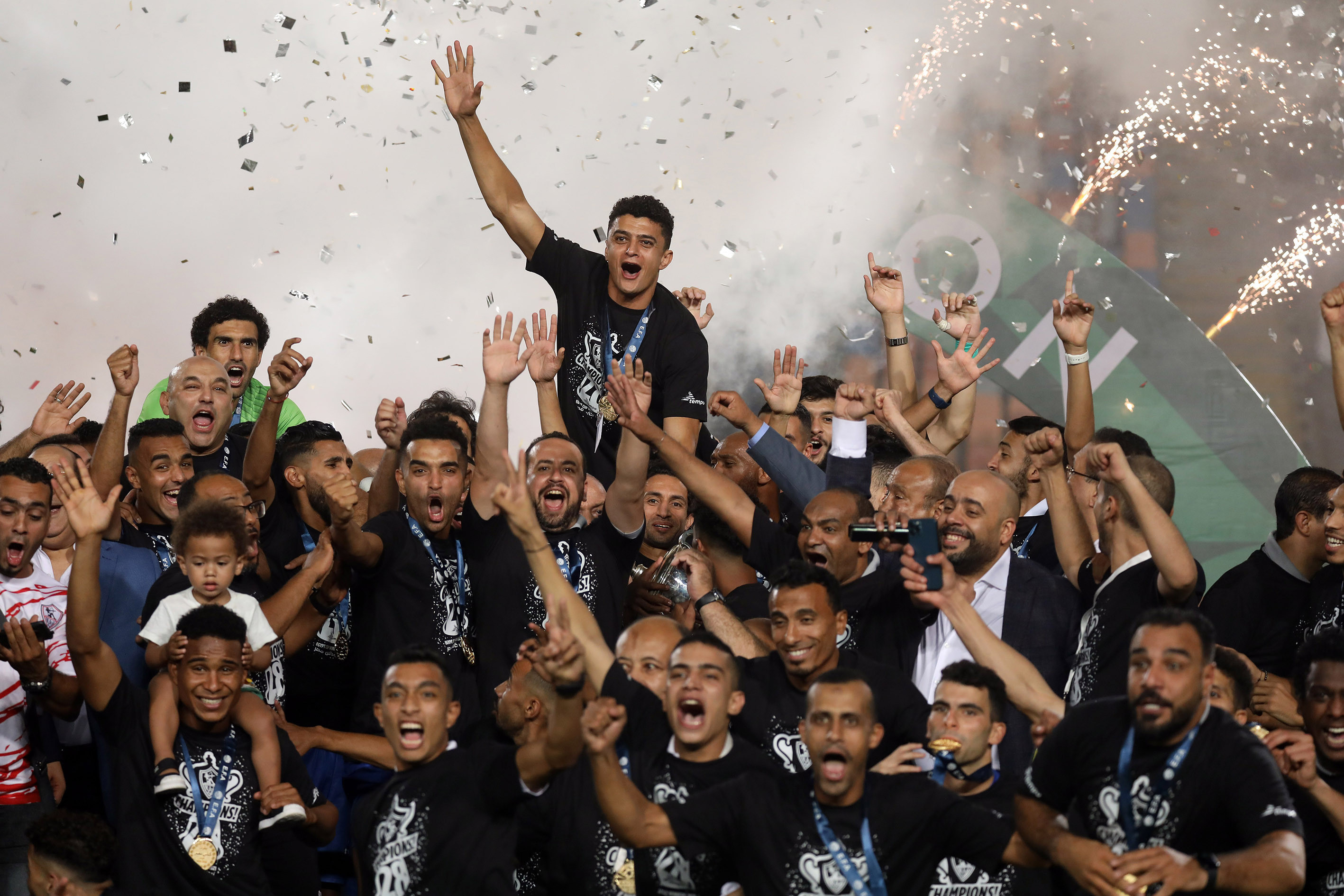 Zamalek celebrating a win