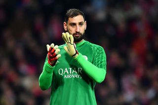 Gianluigi Donnarumma in Champions League action against Brest