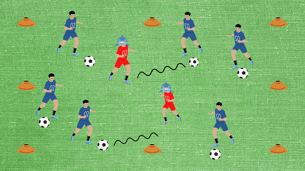 sharks and minnows warm up drill