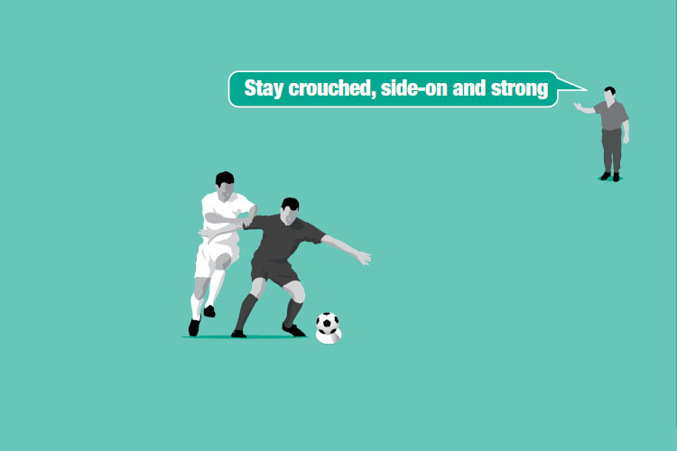Player shielding ball