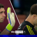 Emi Martinez Aston Villa Goodbye. Roy Keane commented that Emiliano Martinez would be a great loss for Aston Villa after the Argentine goalkeeper appeared to be waving goodbye following their final home game of the season