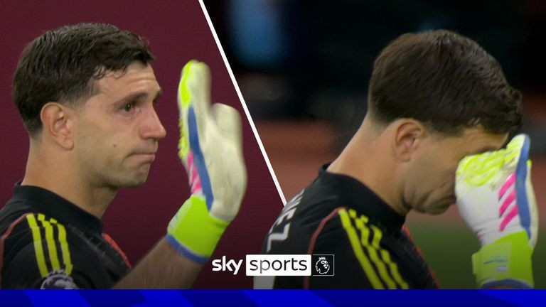 Emi Martinez Aston Villa Goodbye. Roy Keane commented that Emiliano Martinez would be a great loss for Aston Villa after the Argentine goalkeeper appeared to be waving goodbye following their final home game of the season