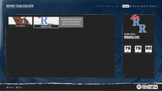 Importing Team into Dynasty Mode