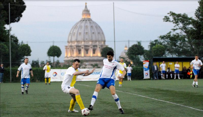 A match being played at the Cardinale Francis A. Spellman Stadium