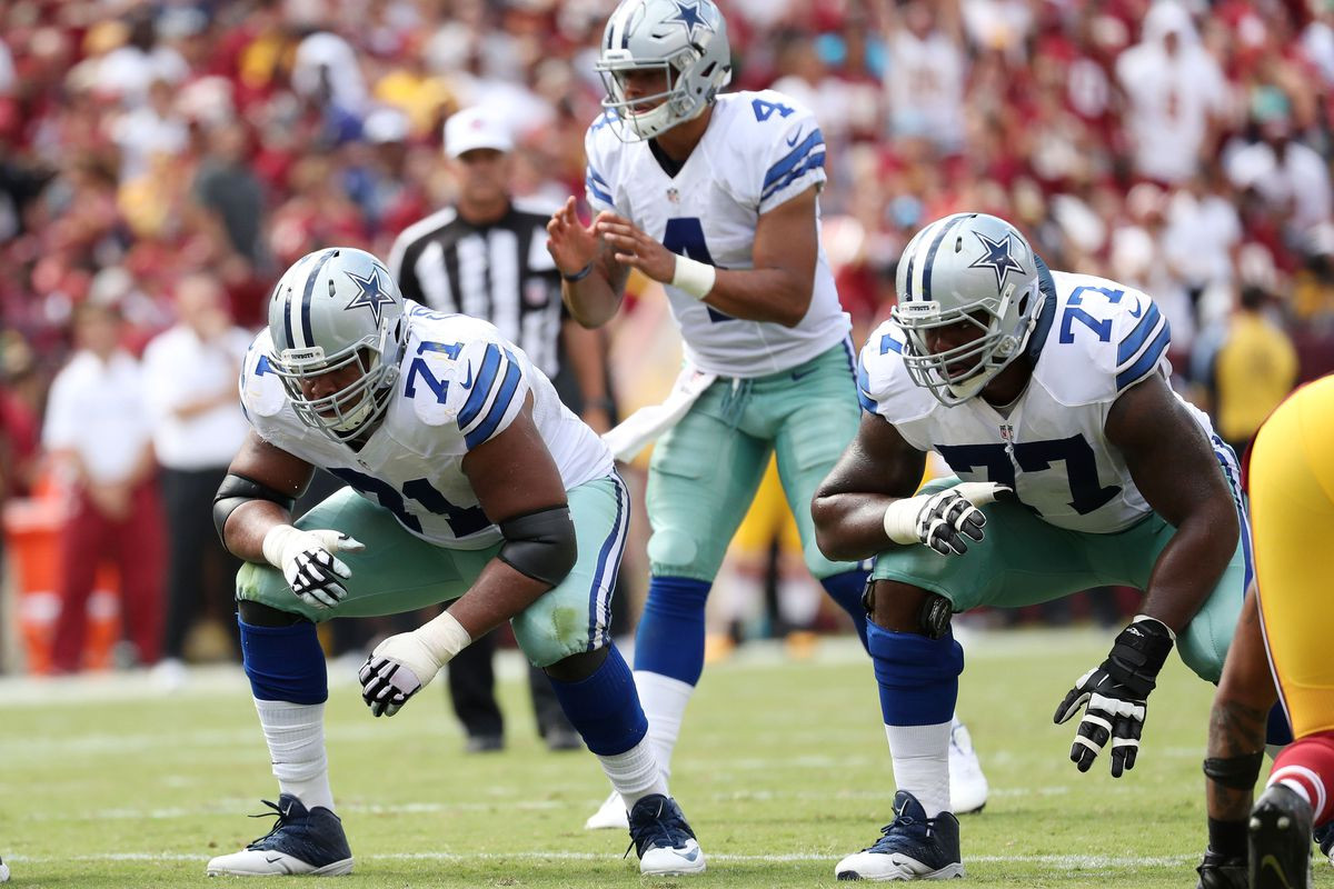 offensive line blocking