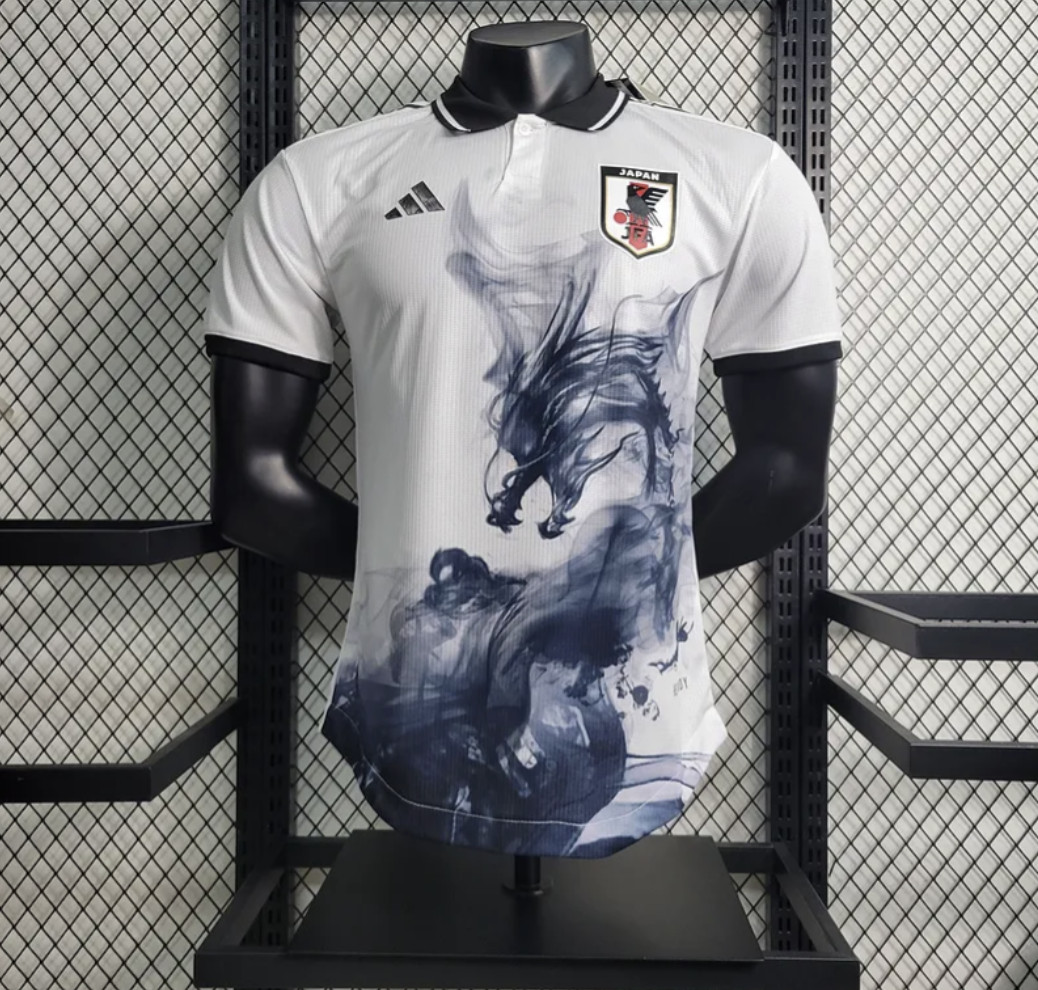 White Dragon Japan Football Kit