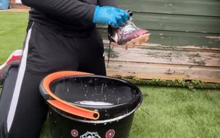 Cleaning the upper of Adidas football boots