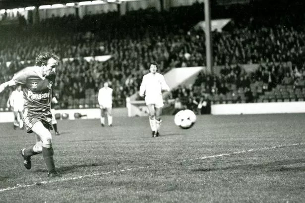 Ian Bowyer heads the ball in Forest’s October 1980 game against CSKA Sofia which saw them knocked them out of the European Cup