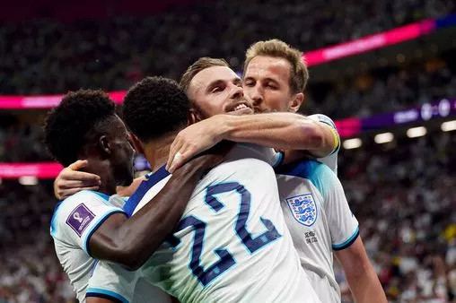 Raheem Sterling celebrates a goal
