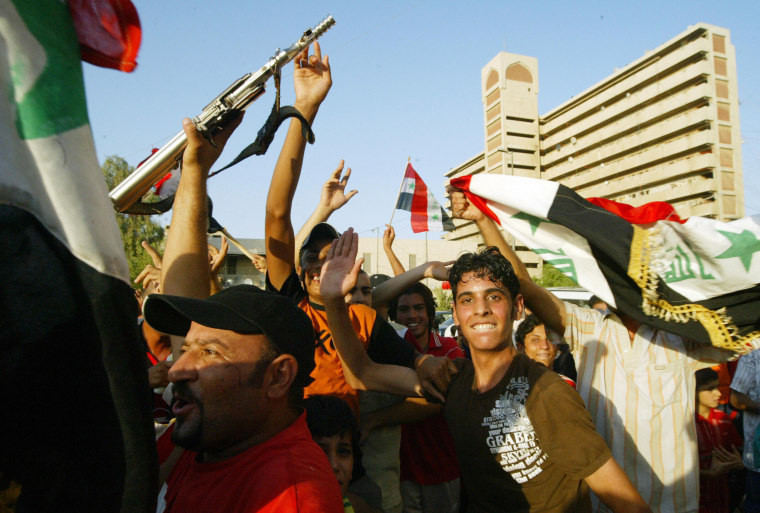 Iraqis celebrate 2007 victory over Saudi Arabia