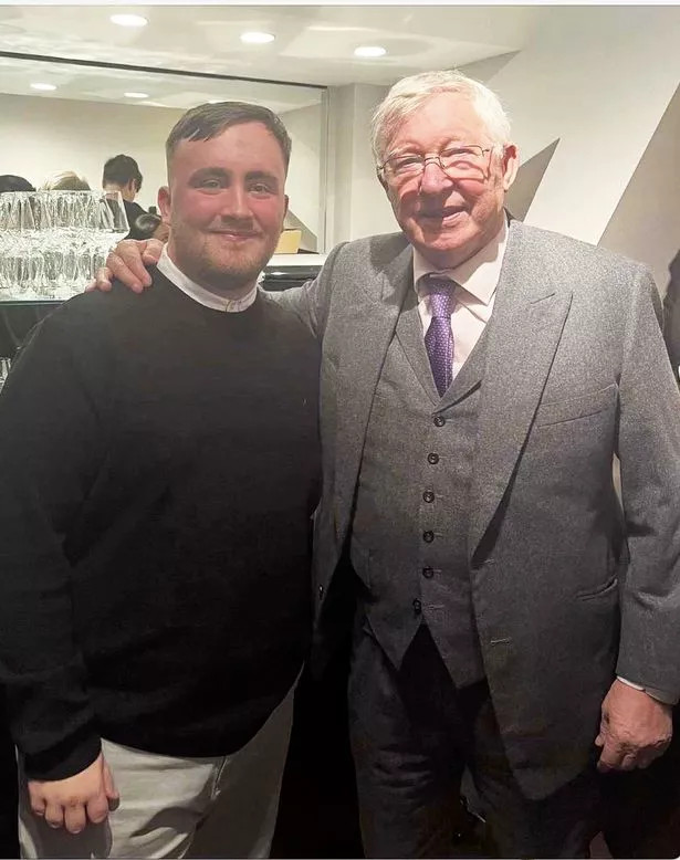 Luke Littler with Sir Alex Ferguson