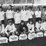 The England Women's squad in 1972, as they prepared for their first international game with Scotland