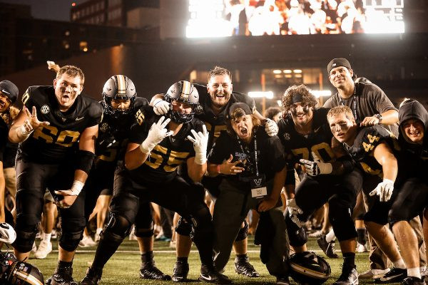 Vanderbilt Player Celebrating Win
