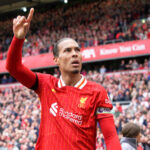 Virgil van Dijk Celebrates Liverpool Goal