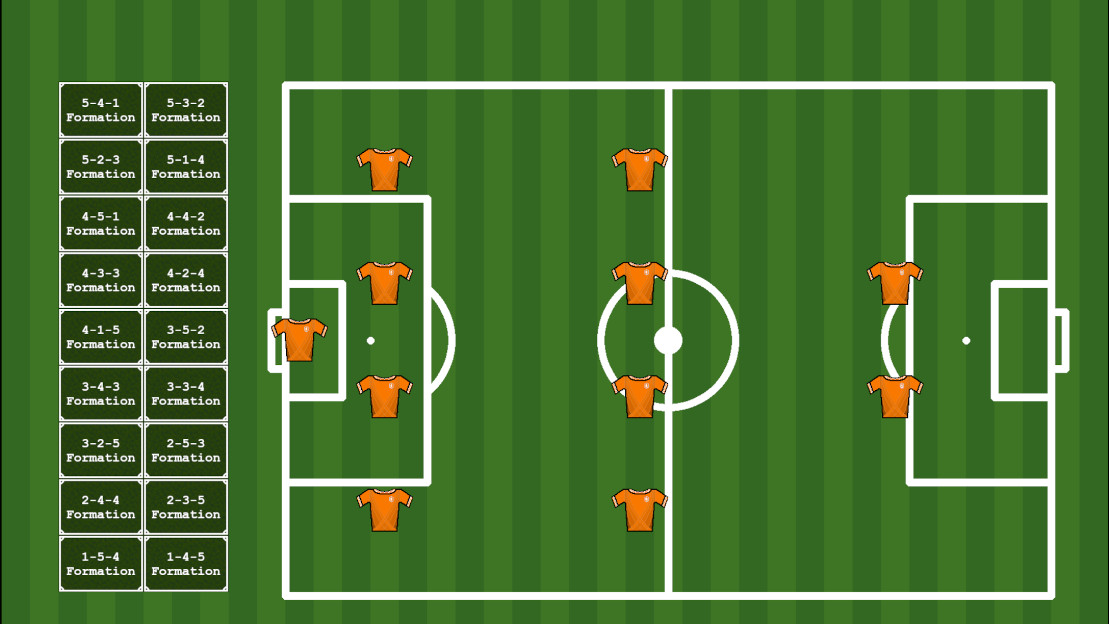 Football Manager Game Interface