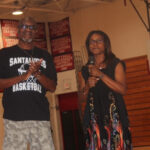 Principal Robinson stands with Coach Willie Gibson.