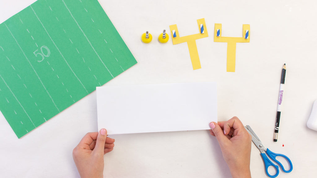 Folded paper strip for making a 3D paper football