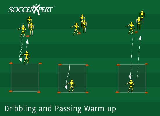 Dribbling and Passing Warm-up Drill