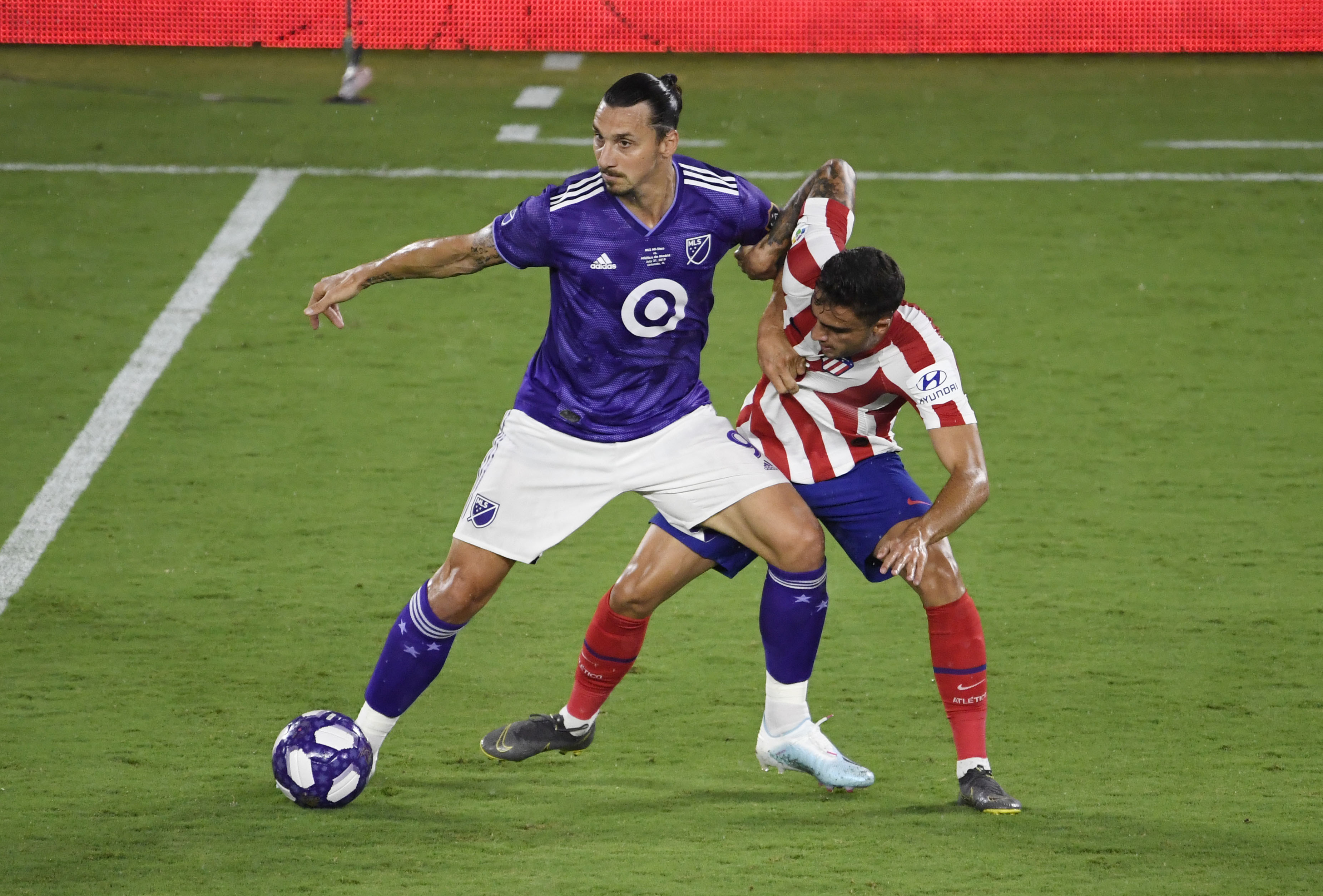 Zlatan Ibrahimovic, known for his physical strength and technical ability in link-up play
