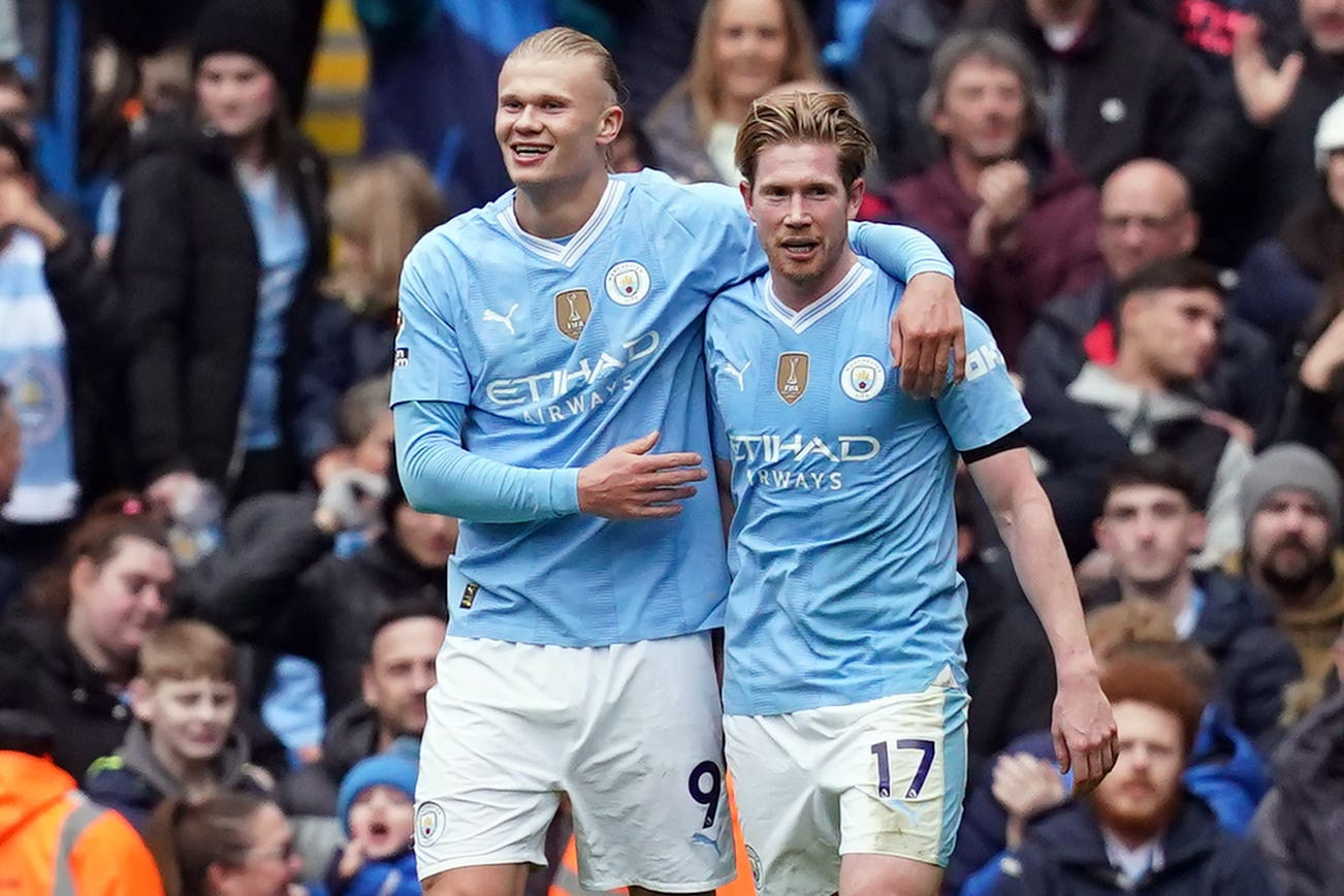 Erling Haaland of Manchester City, a prolific goal scorer in the Premier League