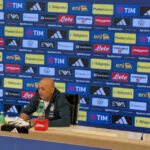 Italy national team head coach Luciano Spalletti during his press conference at Coverciano.