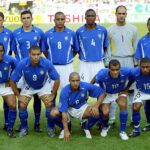 Centre back Lucio (No 3) was part of the Brazil team that won the FIFA World Cup in 2002