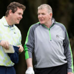 Robert MacIntyre talks to father Dougie at the Alfred Dunhill Links Championship
