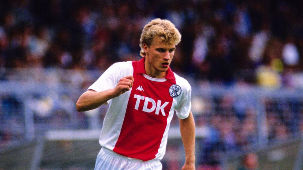 Dennis Bergkamp Wearing Ajax 1987/89 Home Kit