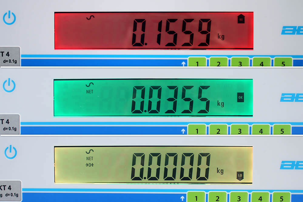 CKT Checkweighing Scale has a color changing display to prevent unfair advantages in football