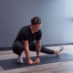 Football Player Stretching